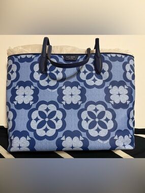 kate spade Blue Floral Pattern Tote